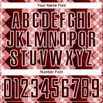 Personalized Burgundy White Geometric Soccer Uniform Jersey - Custom Sublimation Jersey Personalized Burgundy White Geometric