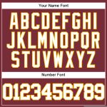 Custom Burgundy White Gold Baseball Jersey for Personalized Sports Gear Personalized Burgundy White-Gold Baseball Jersey