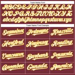 Custom Burgundy White Gold Baseball Jersey for Personalized Sports Gear Personalized Burgundy White-Gold Baseball Jersey