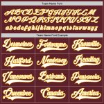 Custom Burgundy and White-Gold Hockey Jersey - Personalized Design for Fans Personalized Burgundy White-Gold Hockey Jersey