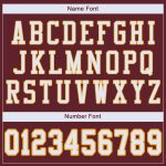 Customizable Burgundy White Gold Football Jersey - Authentic Mesh Design Personalized Burgundy White-Gold Mesh Authentic