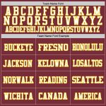 Personalized Throwback Football Jersey with Custom Name & Number in Burgundy White & Gold Mesh Personalized Burgundy White-Gold