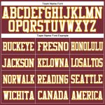 Personalized Burgundy White Gold Football Jersey for Men Women Kids - Custom Mesh Jersey 3 Personalized Burgundy White-Gold