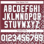 Personalized 3D Leopard Print Baseball Jersey in Burgundy White-Gray Fade Design Personalized Burgundy White-Gray 3D Leopard