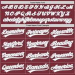 Custom Name and Number Baseball Jersey - Personalized Burgundy White-Gray Authentic Team Jersey Personalized Burgundy White-Gray
