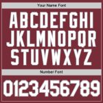 Personalized Burgundy White Gray Baseball Jersey for Men and Women Personalized Burgundy White-Gray Baseball Jersey
