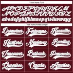 Personalized Hockey Jersey in Burgundy and White-Gray Lace Neck Design Personalized Burgundy White-Gray Hockey Lace Neck