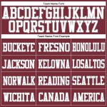 Custom Name and Number Authentic Football Jersey - Personalized Burgundy White-Gray Mesh Team Jersey Personalized Burgundy