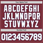 Custom Authentic Baseball Jersey with Personalized Name & Number - Burgundy and Light Blue Team Jersey Personalized Burgundy