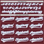 Personalized Performance Golf Polo Shirt in Burgundy and Light Blue Personalized Burgundy White-Light Blue Performance Vapor