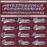 Custom Name and Number Hockey Jersey - Personalized Burgundy White-Navy Team Jersey Personalized Burgundy White-Navy Hockey