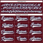 Personalized Burgundy White Navy Hockey Jersey with Lace Neck - Custom Sports Apparel Personalized Burgundy White-Navy Hockey