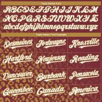 Personalized 3D Leopard Print Fade Baseball Jersey in Burgundy White-Old Gold Fashion Personalized Burgundy White-Old Gold