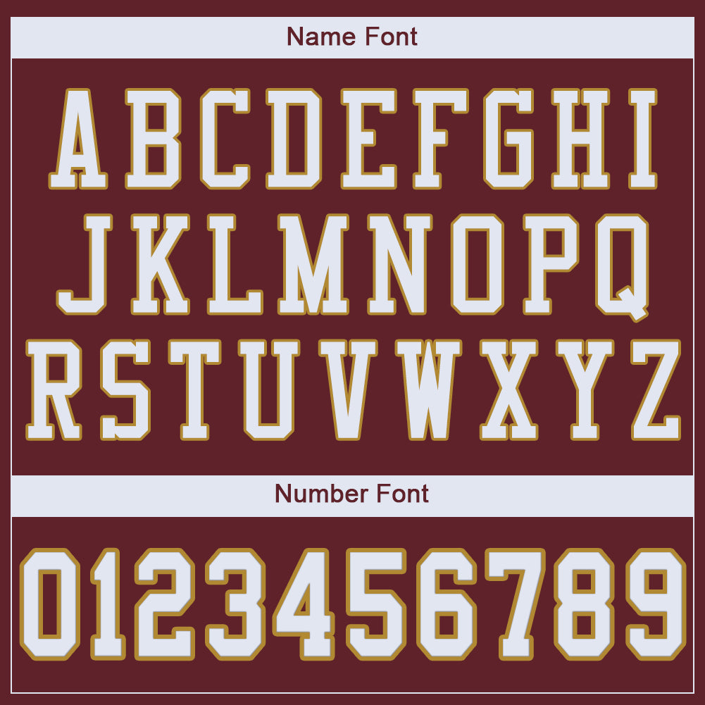 Personalized Burgundy White-Old Gold Mesh Authentic Football Jersey Team Custom Name and Number Custom Name Number Burgundy White Old Gold Football Jersey - Personalized Authentic Team Jersey Personalized Burgundy White-Old - Image 5