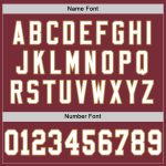 Custom Team Football Jersey - Personalized Burgundy and White Old Gold Mesh with Name & Number Personalized Burgundy White-Old