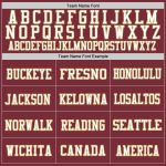 Custom Team Football Jersey - Personalized Burgundy and White Old Gold Mesh with Name & Number Personalized Burgundy White-Old