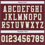 Personalized Burgundy White Old Gold Football Jersey - Custom Mesh Sports Apparel Personalized Burgundy White-Old Gold Mesh