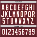 Personalized Hockey Jersey in Burgundy with White and Orange Colors Personalized Burgundy White-Orange Hockey Jersey