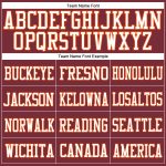 Personalized Burgundy and White-Orange Mesh Authentic Football Jersey Personalized Burgundy White-Orange Mesh Authentic Football
