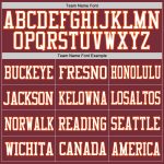 Custom Name Number Burgundy Orange White Mesh Football Jersey - Personalized Authentic Team Jersey Personalized Burgundy