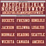 Custom Name Number Authentic Throwback Football Jersey Burgundy White Orange Mesh Personalized Team Jersey Personalized Burgundy