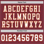 Personalized Burgundy White Orange Football Jersey for Kids - Custom Mesh 3 Personalized Burgundy White-Orange Mesh Football