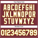 Personalized Performance T-Shirt in Burgundy with White and Yellow Accents Personalized Burgundy White-Yellow Performance