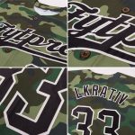 Custom Name and Number Personalized Camo Black-City Cream Baseball Jersey - Authentic Salute to Service Personalized Camo
