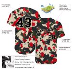 Personalized Camo Baseball Jersey - Black-Cream Authentic Salute To Service Personalized Camo Black-Cream Authentic Salute