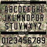 Custom Name Number Team Bomber Jacket, Personalized Camo Black-Cream Hawaii Palm Leaves 3D Pattern Design Salute To Service Varsity
