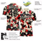 Personalized Camo Golf Polo Shirt - Black Cream Performance Salute to Service Personalized Camo Black-Cream Performance Salute