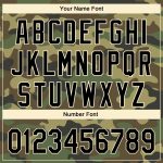 Custom Camo Black-Cream Golf Polo Shirt with Name and Number - Performance Salute to Service Personalized Camo Black-Cream