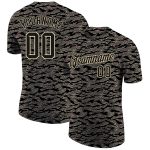 Custom Camo Salute to Service T-Shirt Black-Cream Performance Fit Personalized Camo Black-Cream Performance Salute To Service