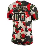 Camo Performance T-Shirt - Personalized Black-Cream Salute To Service Design Personalized Camo Black-Cream Performance Salute