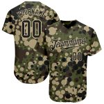 Personalized Camo Black Cream Salute to Service Jersey for Men Baseball Personalized Camo Black-Cream Salute To Service Baseball