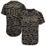 Personalized Camo Baseball Jersey for Salute to Service Black Cream 3 Personalized Camo Black-Cream Salute To Service Baseball