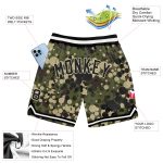 Personalized Camo Basketball Shorts - Black-Cream Salute to Service Personalized Camo Black-Cream Salute To Service Basketball