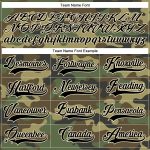 Personalized Camo Salute to Service Hockey Jersey - Black Cream Lace Neck Personalized Camo Black-Cream Salute To Service
