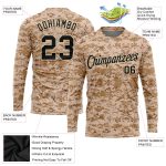 Black-Cream Camo Performance Long Sleeve T-Shirt - Personalized Salute To Service Personalized Camo Black-Cream Salute To
