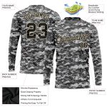 Personalized Camo Long Sleeve Performance T-Shirt for Salute to Service - Black Cream 3 Personalized Camo Black-Cream Salute