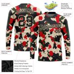 Personalized Camo Long Sleeve Performance T-Shirt - Black Cream Salute to Service Design Personalized Camo Black-Cream Salute