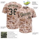 Personalized Camo Black Cream Salute to Service Two-Button Softball Jersey Unisex Personalized Camo Black-Cream Salute To