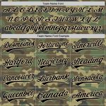 Custom Camo Softball Jersey Unisex Black-Cream Salute To Service Two-Button Personalized Camo Black-Cream Salute To Service