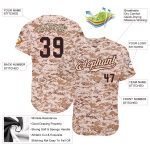 Custom Name & Number Authentic Salute To Service Camo Black-Crimson Baseball Jersey Personalized Camo Black-Crimson Authentic