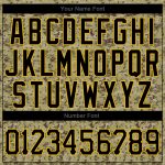 Personalized Camo Black Gold Baseball Jersey - Authentic Salute To Service Design Personalized Camo Black-Gold Authentic