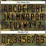 Custom Camo Black-Gold Performance T-Shirt with Name & Number - Salute to Service Design Personalized Camo Black-Gold Performance