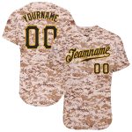Personalized Camo Baseball Jersey Black-Gold Salute to Service for Men Personalized Camo Black-Gold Salute To Service Baseball