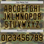 Personalized Black Gold Camo Salute to Service Unisex Softball Jersey - Custom Two-Button Design Personalized Camo Black-Gold
