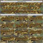 Personalized Black Gold Camo Salute to Service Unisex Softball Jersey - Custom Two-Button Design Personalized Camo Black-Gold
