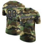 Custom Camo Black-Gray Performance T-Shirt for Salute to Service Personalized Camo Black-Gray Performance Salute To Service